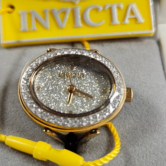 Invicta Angel 49599 Ring Watch Womens Size 7 Gold Tone Crystal NIB main image 6